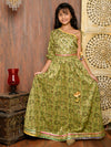 Lace Embellished One Shoulder Choli with Lehenga Set