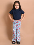Floral Printed & Solid Flared Pajamas Pack of 2