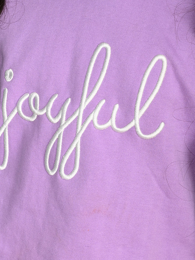 Joyful Applique Girlish Sweatshirt