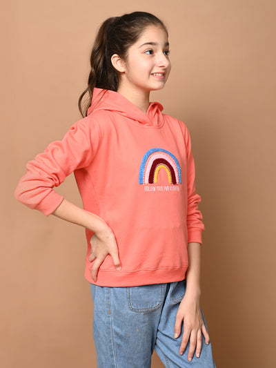 Rainbow Embellished Long Sleeves Sweatshirt