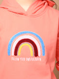Rainbow Embellished Long Sleeves Sweatshirt