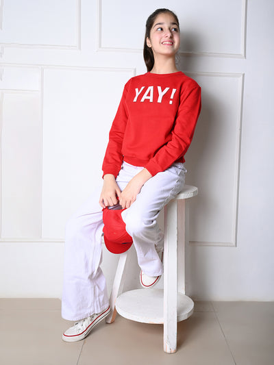 YAY Printed Full Sleeve Sweatshirt