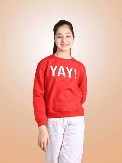 YAY Printed Full Sleeve Sweatshirt