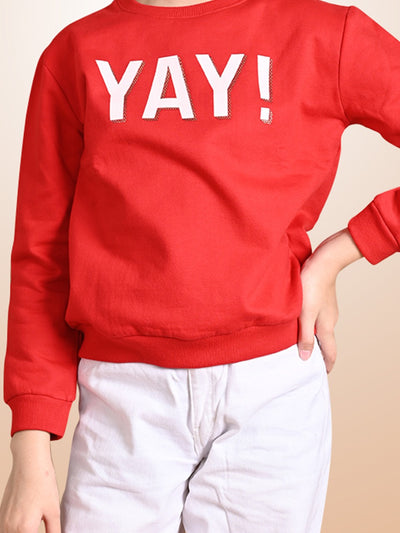 YAY Printed Full Sleeve Sweatshirt