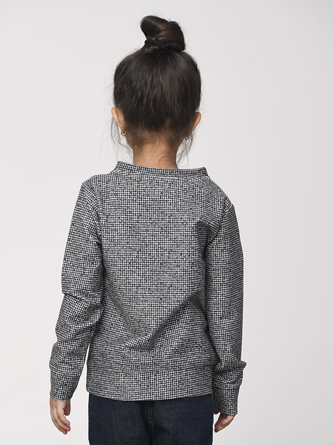 Small Checkered Printed Sweatshirt
